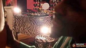 Exotic blonde luscious sucks and rides rome major's big cock.