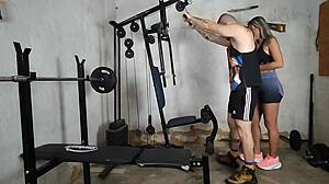 Trainer Fucks Young Married Woman in the Gym