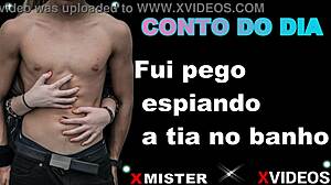 Erotic story: caught spying on aunt in bath