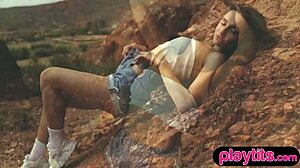 Petite Russian Milf and Big Tits Blonde Babe Strip Naked