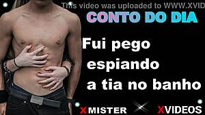 Erotic story: caught spying on aunt in bath