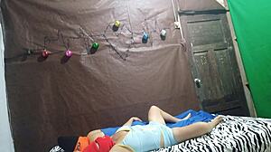 This fantasma sneaks in and fucks the couple on their haunted bed