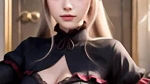 Is Sheltear dancing sensually in Overlord cosplay?