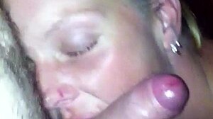 Amateurs sg and jg share a casual blowjob session.