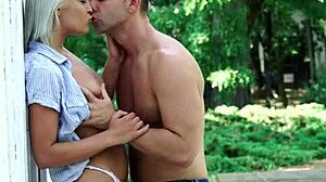 this sixtynining babe gets cum from monster cock blowjob handjob blonde oral big cock