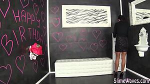 slime covered facial babe in high definition glamour