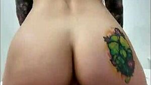 Iranian guy has sex with tattooed girl in homemade video