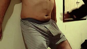 i let this femdom bitch slap my cock and kick my balls hard