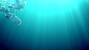 Teen 18+ babe Liza Hardova masturbates underwater in pool showing sexy naked body for orgasm.