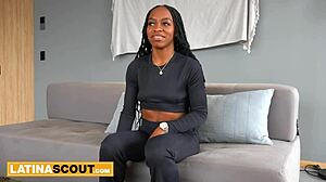 Submissive Ebony Tattooed Brazilian Feels Intense Slapping And Fucking At Casting