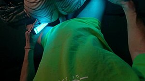 catwoman's depraved night with latex blowjob and cum on tits