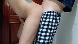 unexpected blowjob from mouth to ass she is very bitch with monster cock