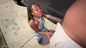 trucker married girl sucks dick in parking lot like truck stop slut