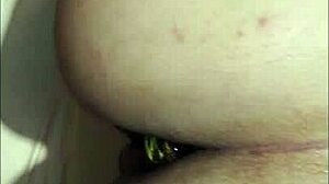 playing with my toy for first time anal in bedroom