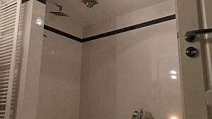 Hidden voyeur watches teen in bathroom bath