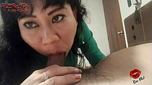 I sucked off a peruvian milf until she swallowed everything