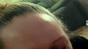 best blowjob ever from couple wife sloppy handjob milf blonde slut sexy