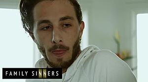 Stepsis and stepbro finally give in to their attraction and fuck tonight