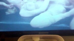 She casually masturbates in her room, enjoying the moment