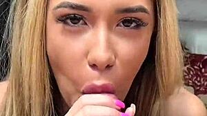 Petite blonde screams in pov missionary, cum splashes after doggy