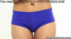 Khalifas booty shakes in ebony teen vintage retro ass action.