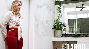 Seth Gamble And Anna Claire Clouds Get Bored In The Bathroom And Start Beating Off