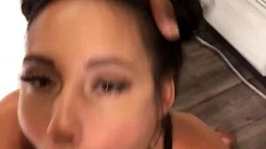 carmela clutch gags on big black cock with deepthroat in shower