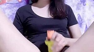 Amateur Woman Squirts During Solo Masturbation Session