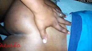 Pounding ebony's huge ass from the side