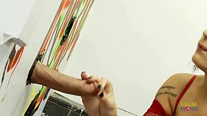 Brunette milf craves FACIAL, visits gloryhole for epic BLOWJOBS