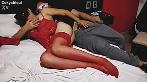 The cuckold watches his horny wife getting groped by amateurs