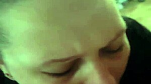 best blowjob ever from couple wife sloppy handjob milf blonde slut sexy