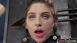 Bound Glam Beauty Drilled Hard by Relentless Sex Machine