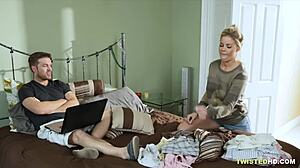 Busty Jessa Rhodes Lures Boyfriend into Blindfolded Trap