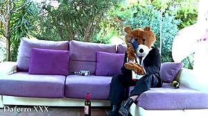 petite latina fucks teddy bear! so hot!