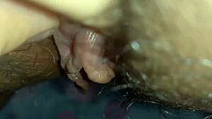 Big clit pulsing in hairy latina beaver teasing
