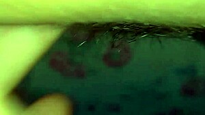 Big clit pulsing in hairy latina beaver teasing