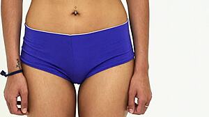 Khalifas booty shakes in ebony teen vintage retro ass action.