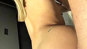 Petite blonde screams in pov missionary, cum splashes after doggy