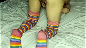 crossdresser follando con morena sexy swollen pussy