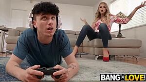 Beautiful Stepmom Sucks Stepson Cock