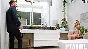 Seth Gamble And Anna Claire Clouds Get Bored In The Bathroom And Start Beating Off