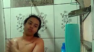 Hot Latina Brunette Pornstar Taking Bath, Exposing Her Wet Pussy And Big Ass!