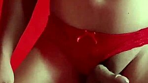 I was modelin' this red lace thong in pantyhose, but I tripped