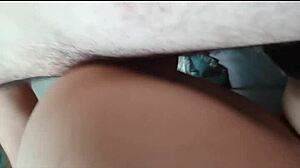 Wow, curvy milf gets hot cum on her fat cheeks!