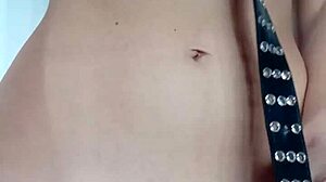 Self Punishment With A Belt Lightly