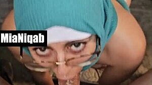 mia niqab compilation with toys feet licking cumshots