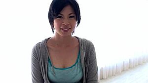 Japanese model Saki Aoyama in kimono gives outdoor blowjob to hard cock uncensored