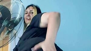 oh man, this bbw is teasing me with her tight shorts, her big ass and bubble butt making me so horny, i wanna rip them off and fuck her fat pussy hard