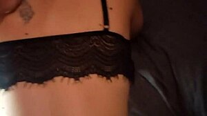 This hot brunette gets a cumshot on her big ass